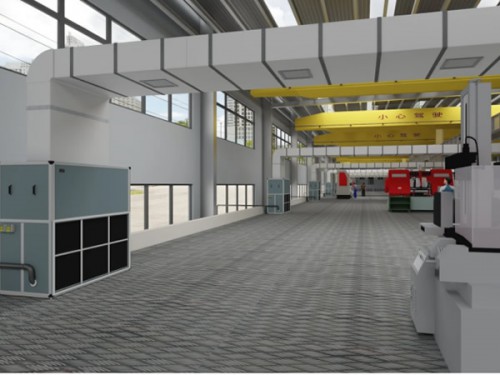 喜美创吊柜机组管道降温应用